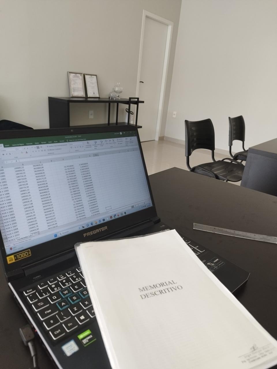 Memorial descritivo produzido após levantamento